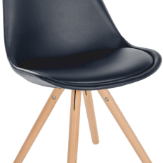 Jedálenská stolička Sofia I, syntetická koža, čierna - 1