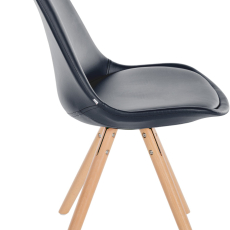 Jedálenská stolička Sofia I, syntetická koža, čierna - 3