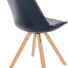 Jedálenská stolička Sofia I, syntetická koža, čierna - 5