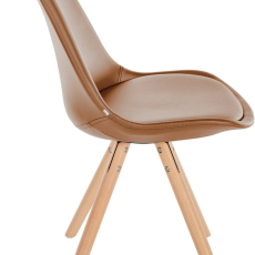 Jedálenská stolička Sofia I, syntetická koža, hnedá - 3