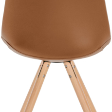 Jedálenská stolička Sofia I, syntetická koža, hnedá - 4