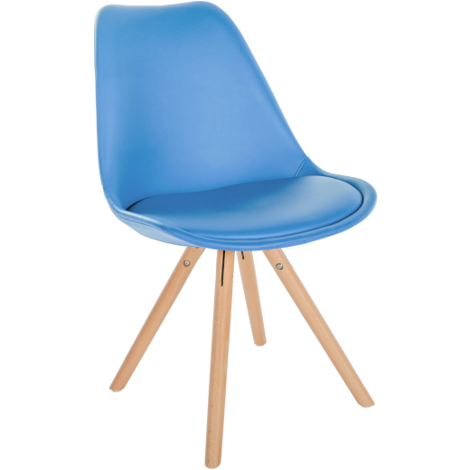 Jedálenská stolička Sofia I, syntetická koža, modrá - 1