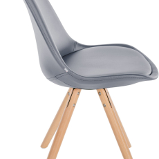 Jedálenská stolička Sofia I, syntetická koža, sivá - 3