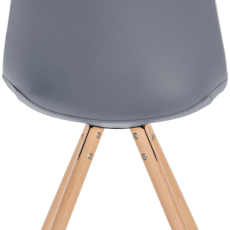 Jedálenská stolička Sofia I, syntetická koža, sivá - 4