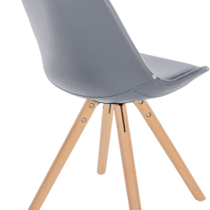 Jedálenská stolička Sofia I, syntetická koža, sivá - 5
