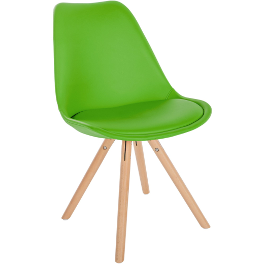 Jedálenská stolička Sofia I, syntetická koža, zelená - 1