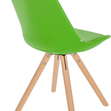 Jedálenská stolička Sofia I, syntetická koža, zelená - 5