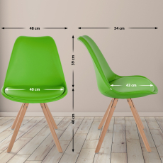 Jedálenská stolička Sofia I, syntetická koža, zelená - 8