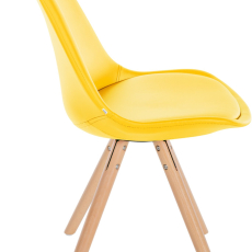 Jedálenská stolička Sofia I, syntetická koža, žltá - 3