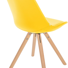 Jedálenská stolička Sofia I, syntetická koža, žltá - 5