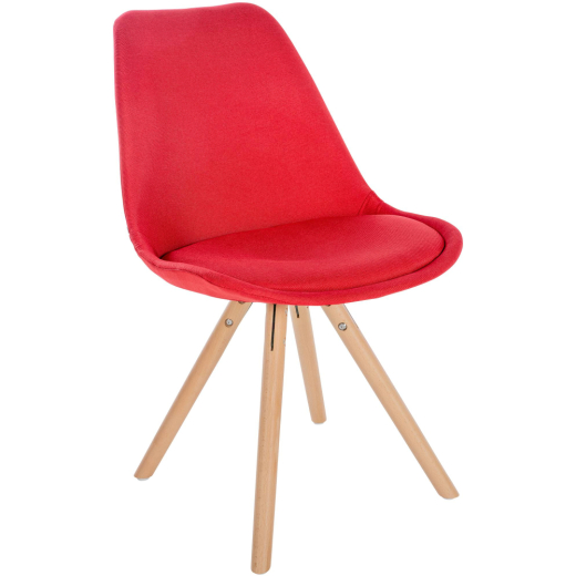 Jedálenská stolička Sofia I, textil, červená - 1