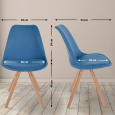 Jedálenská stolička Sofia I, textil, modrá - 2