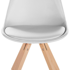 Jedálenská stolička Sofia II, syntetická koža, biela - 2