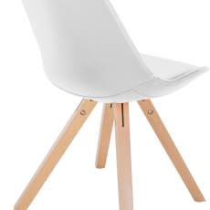 Jedálenská stolička Sofia II, syntetická koža, biela - 5