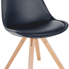 Jedálenská stolička Sofia II, syntetická koža, čierna - 1
