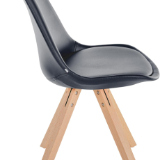 Jedálenská stolička Sofia II, syntetická koža, čierna - 3