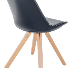 Jedálenská stolička Sofia II, syntetická koža, čierna - 5