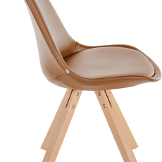 Jedálenská stolička Sofia II, syntetická koža, hnedá - 3