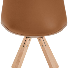 Jedálenská stolička Sofia II, syntetická koža, hnedá - 4