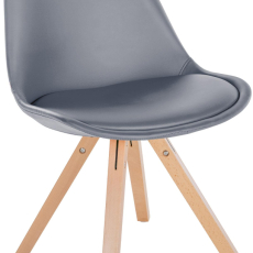Jedálenská stolička Sofia II, syntetická koža, sivá - 1