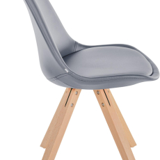 Jedálenská stolička Sofia II, syntetická koža, sivá - 3