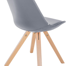 Jedálenská stolička Sofia II, syntetická koža, sivá - 5