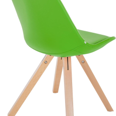 Jedálenská stolička Sofia II, syntetická koža, zelená - 5