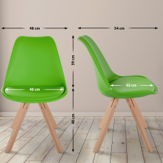 Jedálenská stolička Sofia II, syntetická koža, zelená - 8
