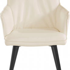 Jedálenská stolička Sonja (SADA 2 ks), syntetická koža, biela - 2