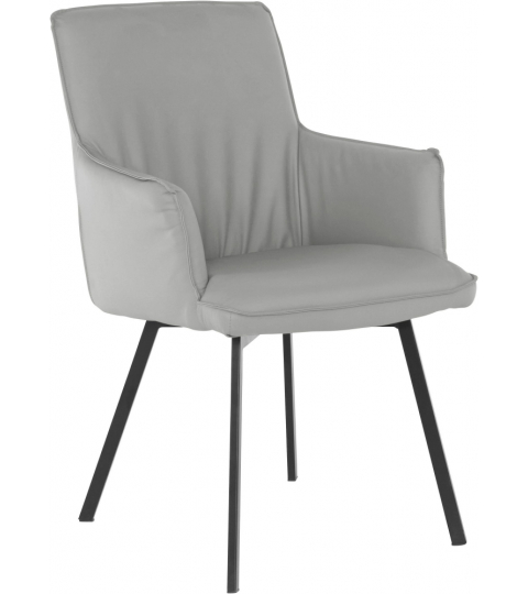 Jedálenská stolička Sonja (SADA 2 ks), syntetická koža, šedá