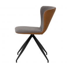 Jedálenská stolička Spider (SET 2 ks), sivá / brandy - 2