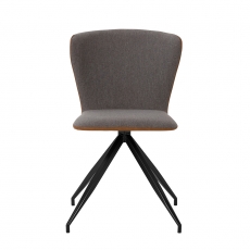 Jedálenská stolička Spider (SET 2 ks), sivá / brandy - 3