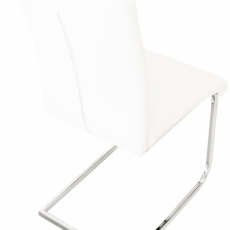Jedálenská stolička Stafford, syntetická koža, biela - 3