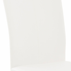 Jedálenská stolička Stafford, syntetická koža, biela - 4