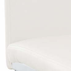 Jedálenská stolička Stafford, syntetická koža, biela - 5