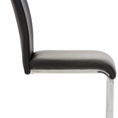 Jedálenská stolička Stafford, syntetická koža, čierna - 2