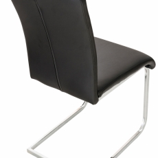 Jedálenská stolička Stafford, syntetická koža, čierna - 3