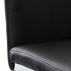 Jedálenská stolička Stafford, syntetická koža, čierna - 5