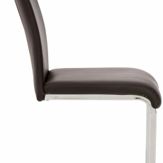Jedálenská stolička Stafford, syntetická koža, hnedá - 2