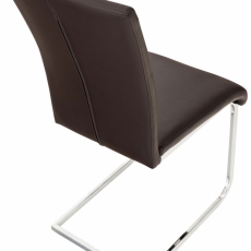 Jedálenská stolička Stafford, syntetická koža, hnedá - 3
