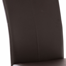 Jedálenská stolička Stafford, syntetická koža, hnedá - 4