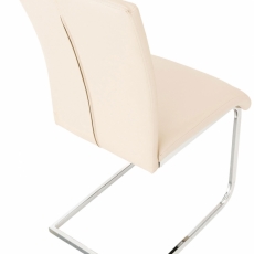 Jedálenská stolička Stafford, syntetická koža, krémová - 3
