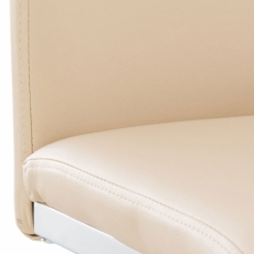 Jedálenská stolička Stafford, syntetická koža, krémová - 5