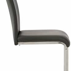 Jedálenská stolička Stafford, syntetická koža, šedá - 2