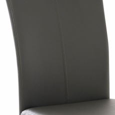 Jedálenská stolička Stafford, syntetická koža, šedá - 4