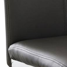 Jedálenská stolička Stafford, syntetická koža, šedá - 5