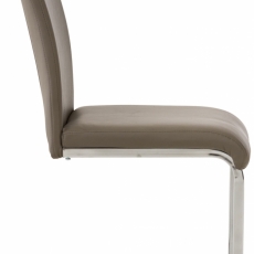 Jedálenská stolička Stafford, syntetická koža, taupe - 2