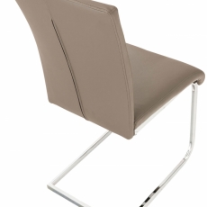 Jedálenská stolička Stafford, syntetická koža, taupe - 3