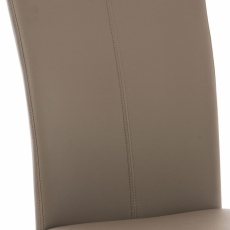 Jedálenská stolička Stafford, syntetická koža, taupe - 4