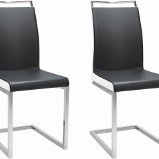 Jedálenská stolička Star (Súprava 2 ks), čierna - 1